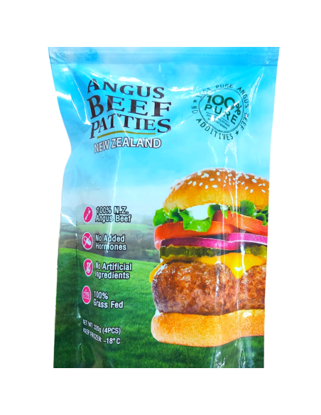 New Zealand Taylored Foods Grass Fed 85% Lean Angus Beef Patties (4 pcs)