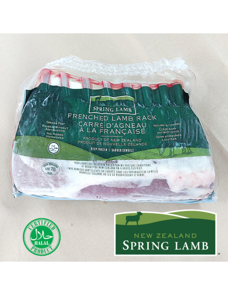 New Zealand Grass Fed French Cut Lamb Rack (8 ribs)