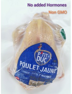 French No Added Hormones Yellow Chicken Whole Halal (approx 1300g)