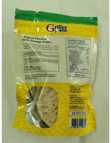 USA Griller Fans Pork Patties (6 pcs, 290g)