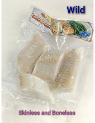 Greenland Wild Halibut fillet Steak Skinless (300g)