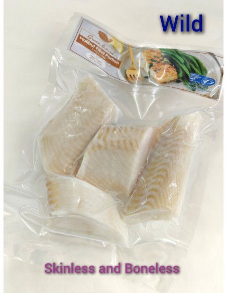 Greenland Wild Halibut fillet Steak Skinless (300g)