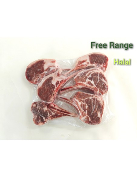 Mongolian Free Range French Cut Lamb Chops 500g (6 pcs)